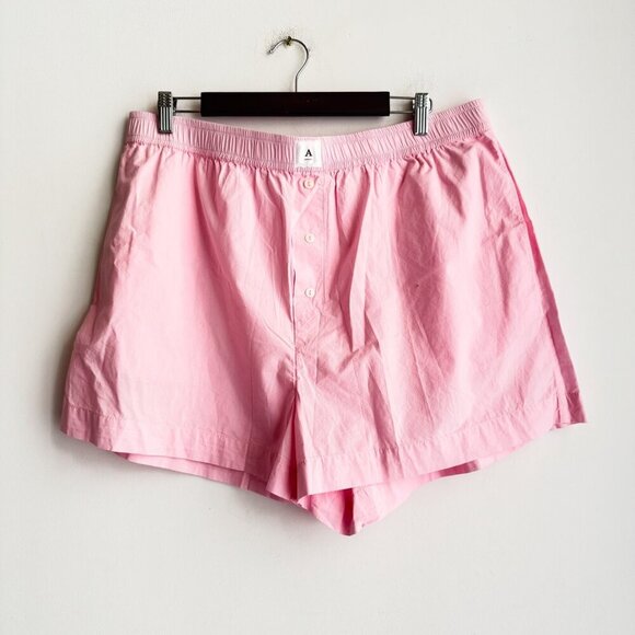 Anthropologie The Wren Boxer Short Cotton Viscose Pink XL - Picture 1 of 3